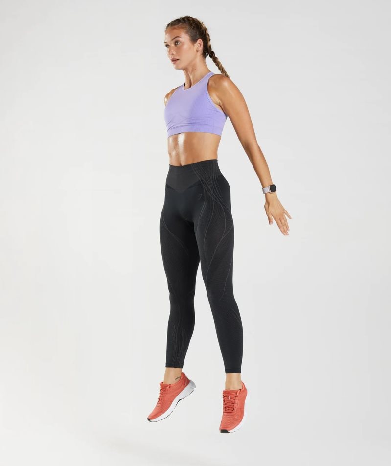 Legginsy Gymshark Apex Seamless Damskie Czarne | PL 316HLF